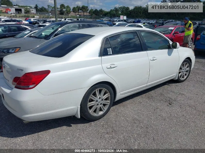 2005 Toyota Avalon Limited VIN: 4T1BK36B05U047201 Lot: 40466273