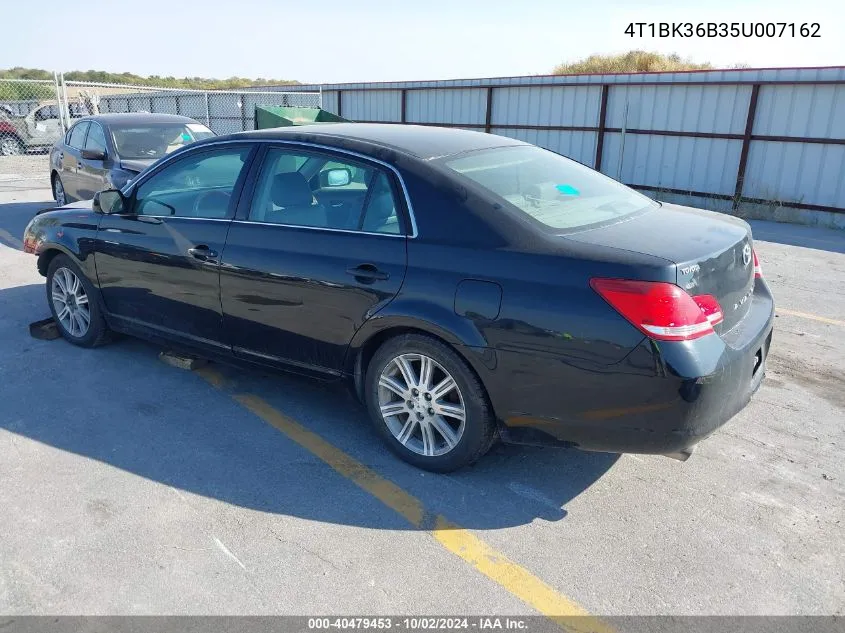 2005 Toyota Avalon Limited VIN: 4T1BK36B35U007162 Lot: 40479453