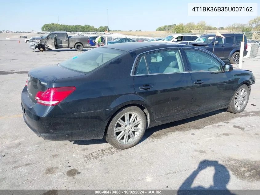 2005 Toyota Avalon Limited VIN: 4T1BK36B35U007162 Lot: 40479453