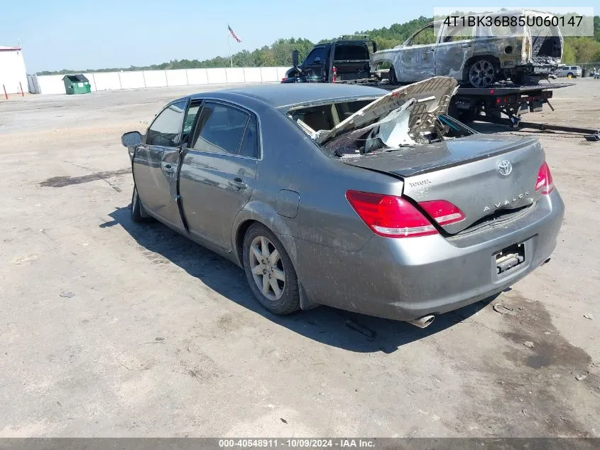 2005 Toyota Avalon Xl VIN: 4T1BK36B85U060147 Lot: 40548911