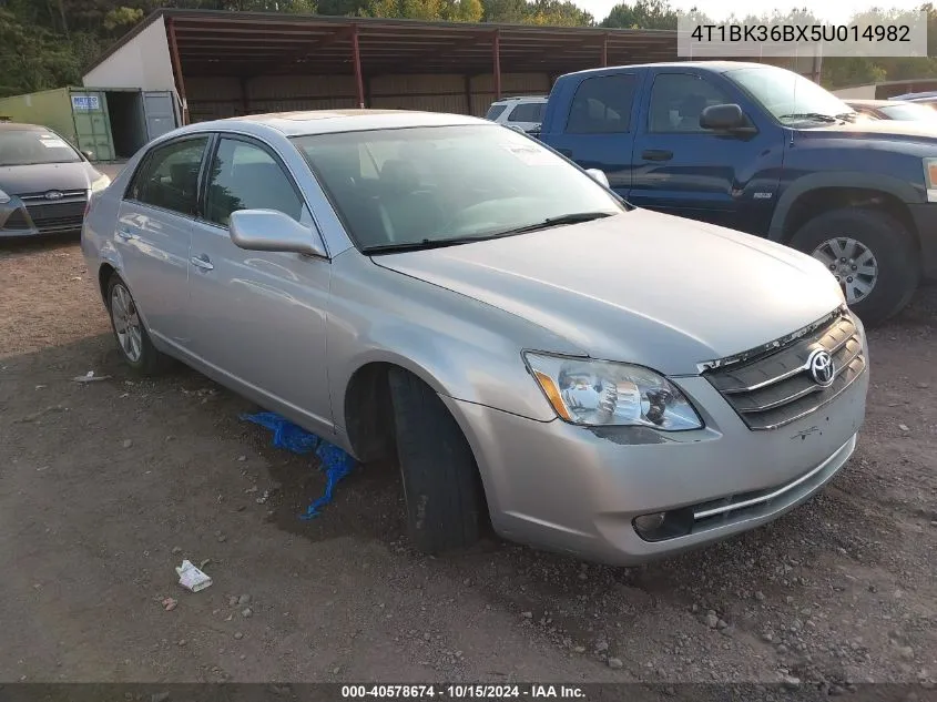 2005 Toyota Avalon Touring VIN: 4T1BK36BX5U014982 Lot: 40578674