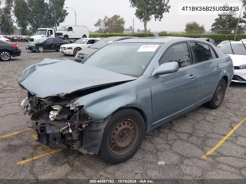 2005 Toyota Avalon Touring VIN: 4T1BK36B25U032425 Lot: 40587162