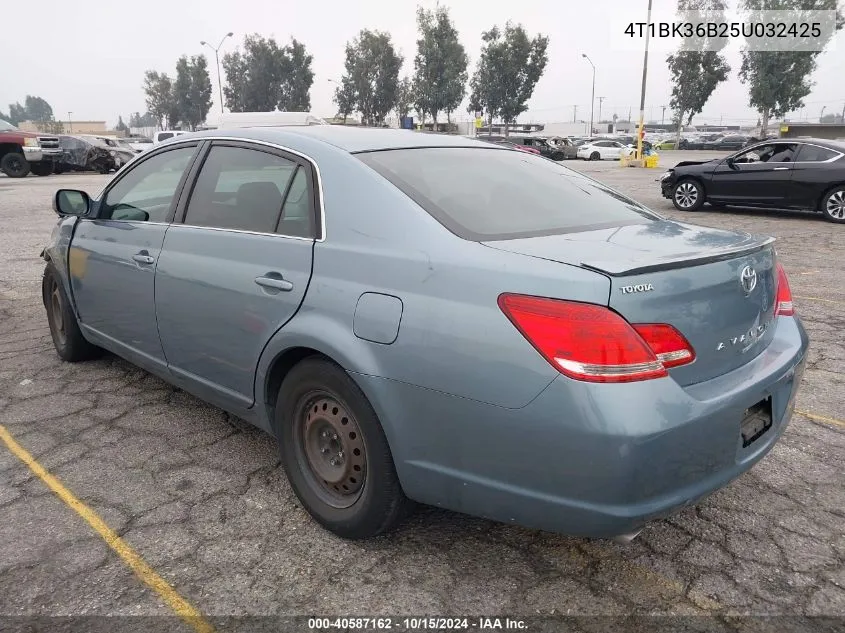 2005 Toyota Avalon Touring VIN: 4T1BK36B25U032425 Lot: 40587162