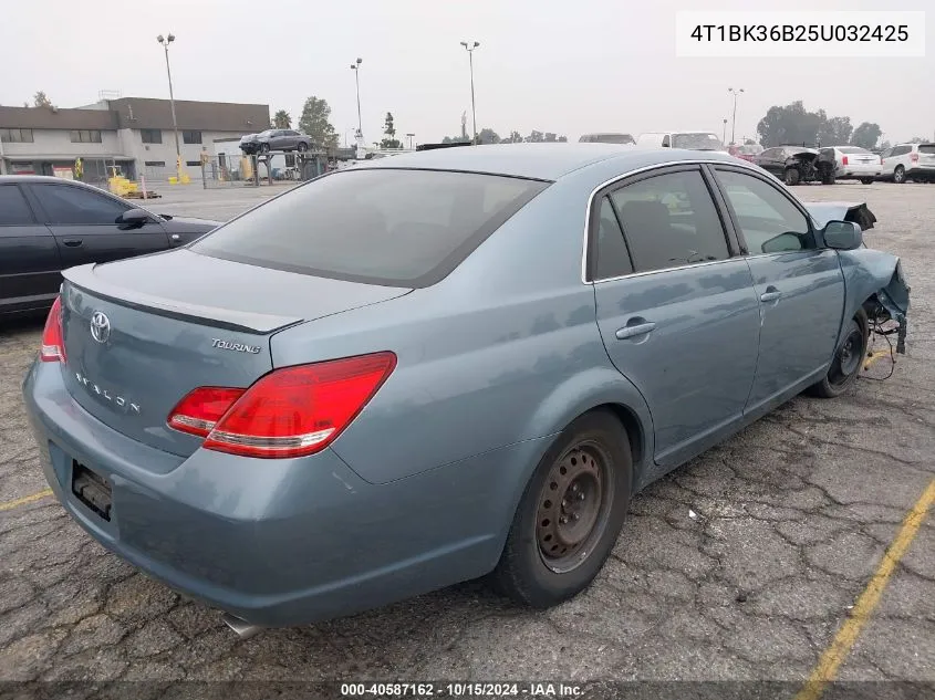 2005 Toyota Avalon Touring VIN: 4T1BK36B25U032425 Lot: 40587162