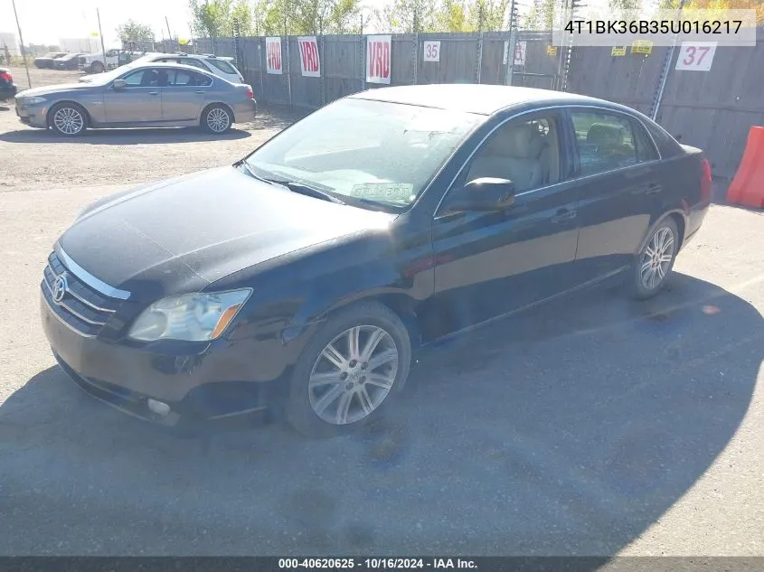 2005 Toyota Avalon Limited VIN: 4T1BK36B35U016217 Lot: 40620625