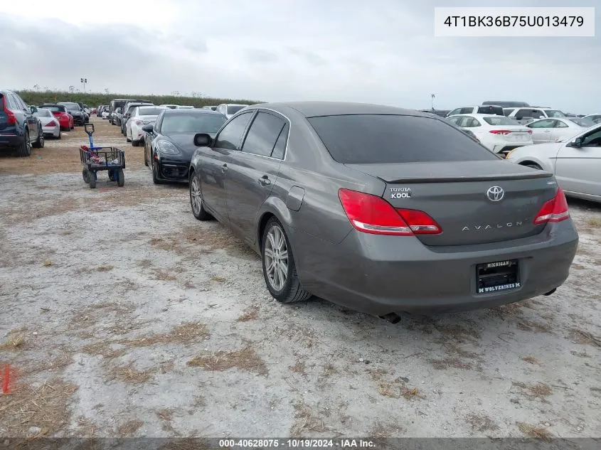 2005 Toyota Avalon Limited VIN: 4T1BK36B75U013479 Lot: 40628075