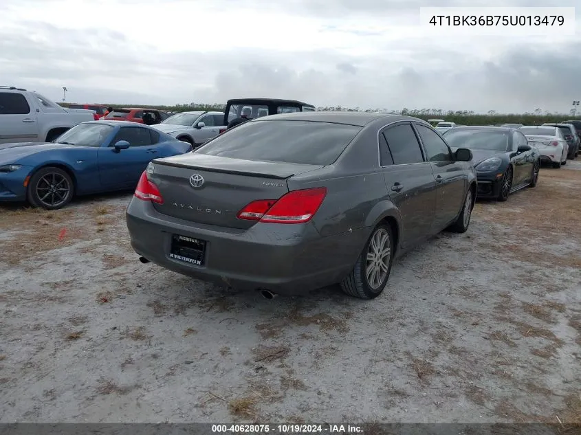 2005 Toyota Avalon Limited VIN: 4T1BK36B75U013479 Lot: 40628075