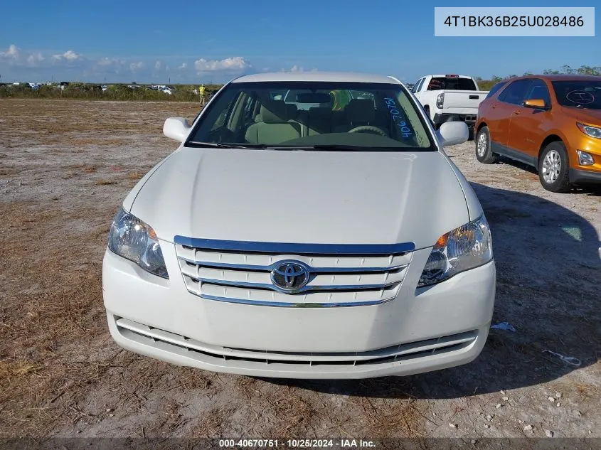 2005 Toyota Avalon Xl VIN: 4T1BK36B25U028486 Lot: 40670751