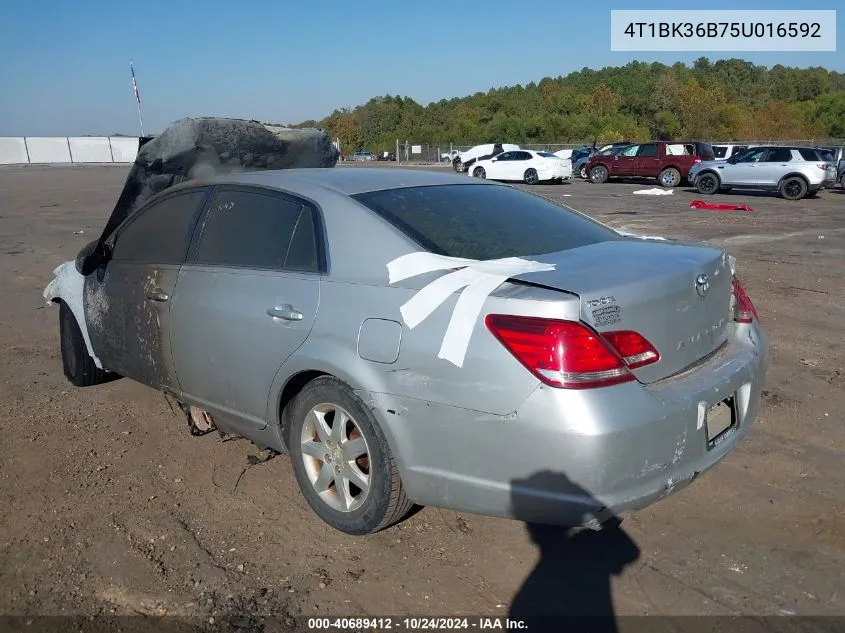 2005 Toyota Avalon Xl VIN: 4T1BK36B75U016592 Lot: 40689412