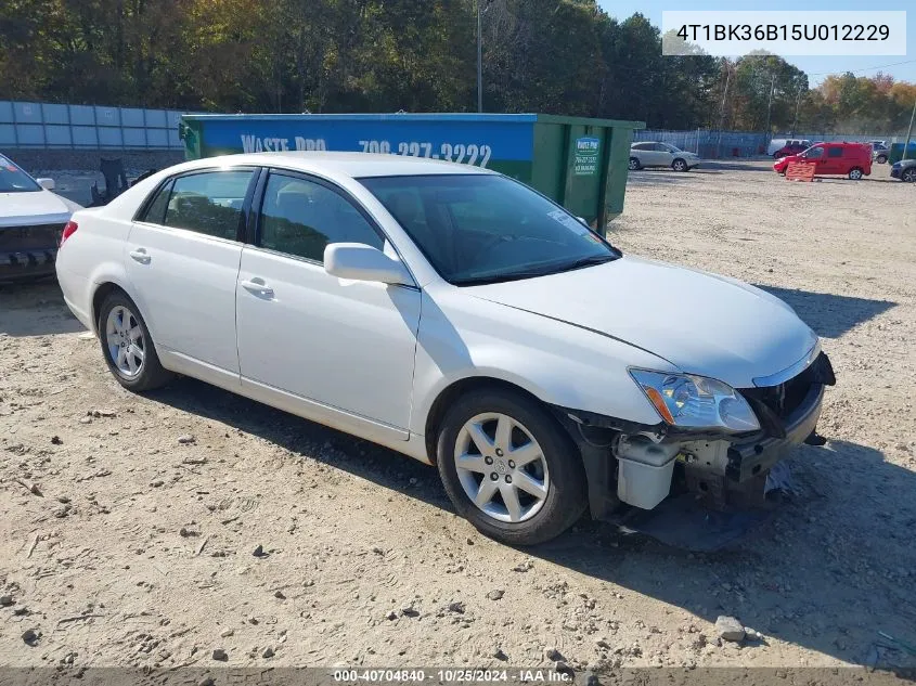 2005 Toyota Avalon Xl VIN: 4T1BK36B15U012229 Lot: 40704840