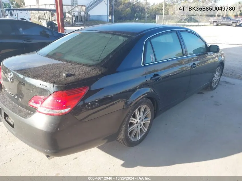 2005 Toyota Avalon Limited VIN: 4T1BK36B85U049780 Lot: 40712946