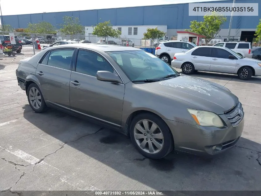 2005 Toyota Avalon Touring VIN: 4T1BK36B55U035156 Lot: 40731592