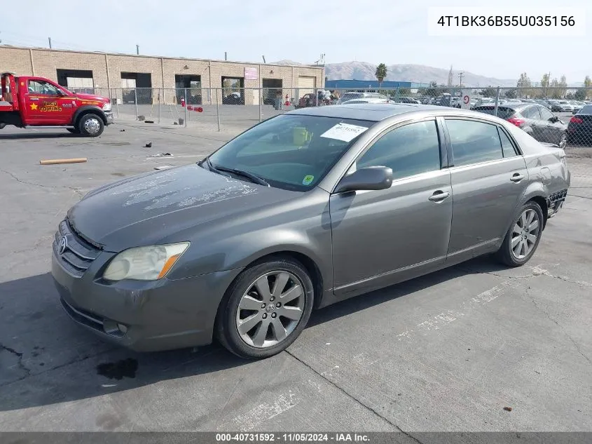 2005 Toyota Avalon Touring VIN: 4T1BK36B55U035156 Lot: 40731592