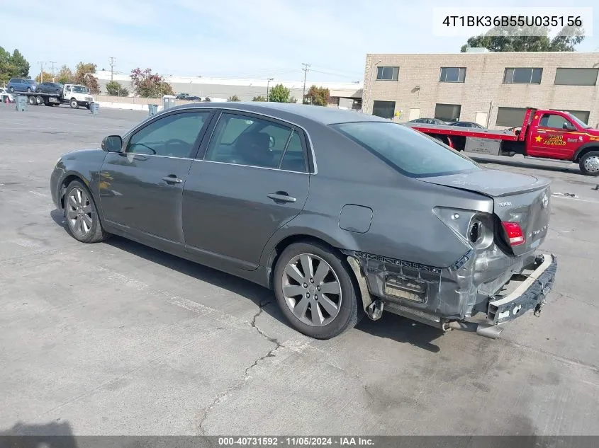 2005 Toyota Avalon Touring VIN: 4T1BK36B55U035156 Lot: 40731592