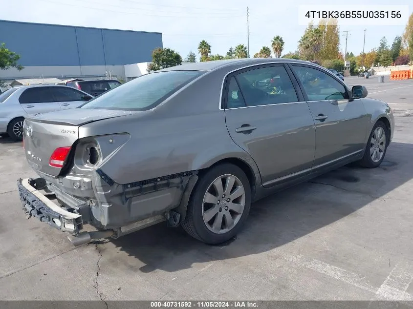 2005 Toyota Avalon Touring VIN: 4T1BK36B55U035156 Lot: 40731592