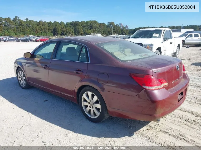 2005 Toyota Avalon Xls VIN: 4T1BK36B05U052804 Lot: 40743674