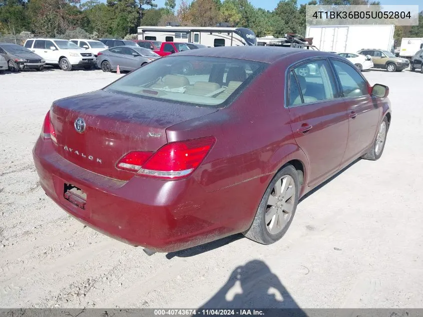 2005 Toyota Avalon Xls VIN: 4T1BK36B05U052804 Lot: 40743674