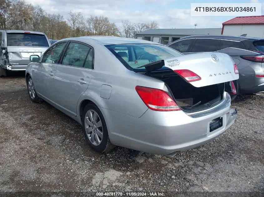 2005 Toyota Avalon Xls VIN: 4T1BK36BX5U034861 Lot: 40781770