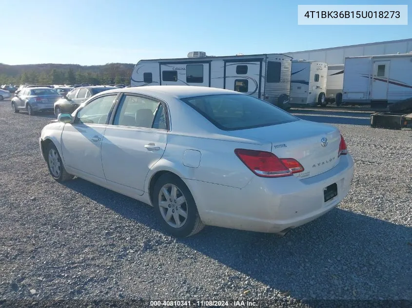 2005 Toyota Avalon Xl VIN: 4T1BK36B15U018273 Lot: 40810341