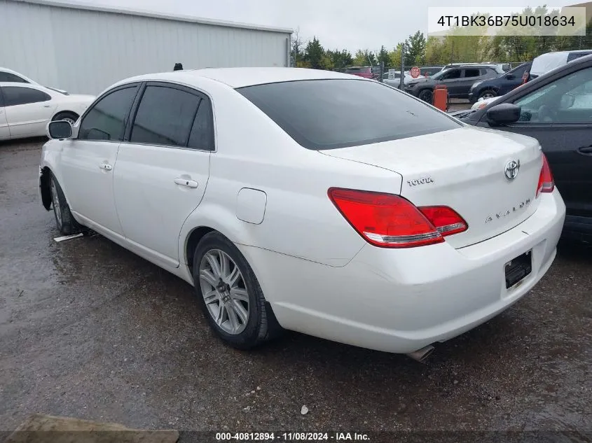 2005 Toyota Avalon Limited VIN: 4T1BK36B75U018634 Lot: 40812894