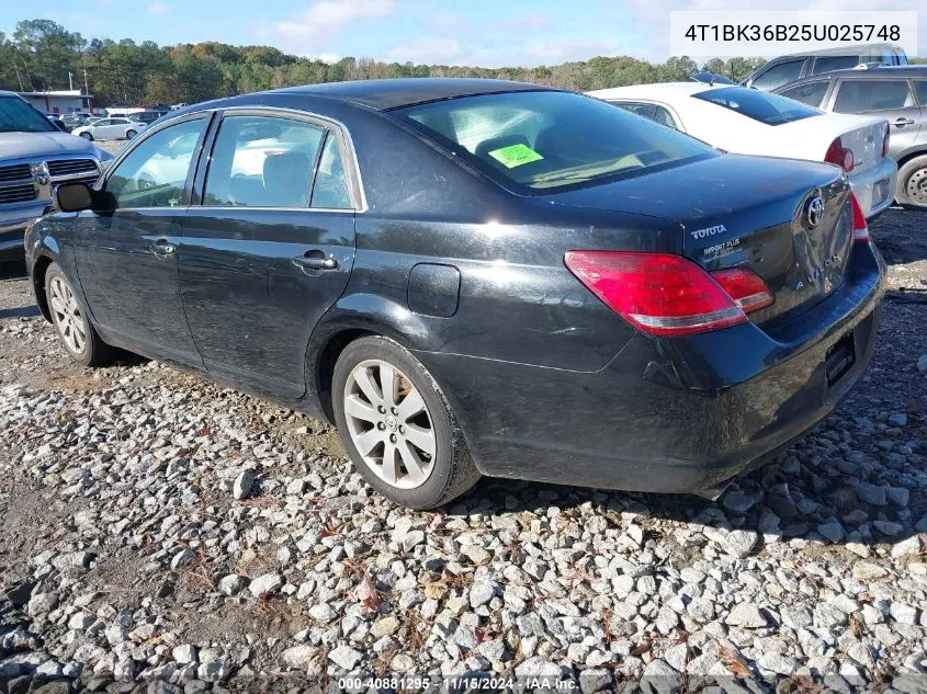 2005 Toyota Avalon Xls VIN: 4T1BK36B25U025748 Lot: 40881295