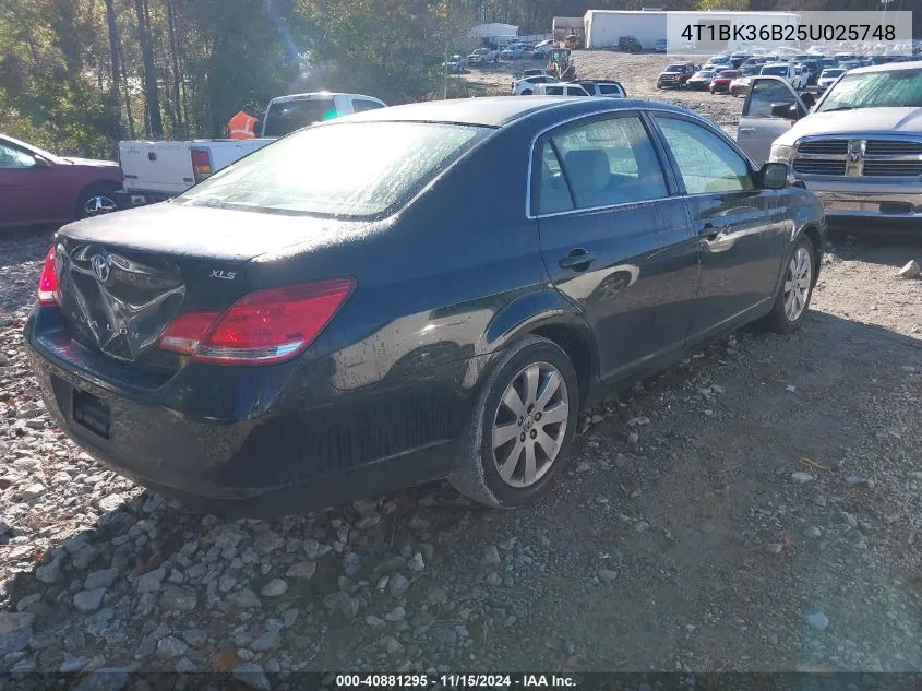 2005 Toyota Avalon Xls VIN: 4T1BK36B25U025748 Lot: 40881295