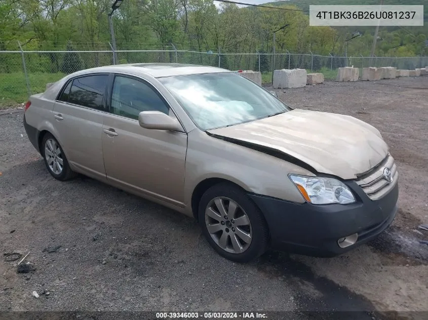 4T1BK36B26U081237 2006 Toyota Avalon Limited/Touring/Xl/Xls