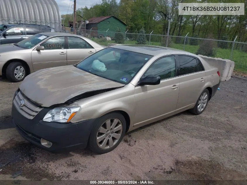 2006 Toyota Avalon Limited/Touring/Xl/Xls VIN: 4T1BK36B26U081237 Lot: 39346003