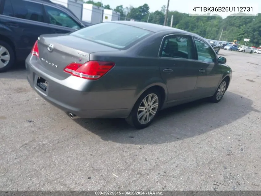 2006 Toyota Avalon Limited VIN: 4T1BK36B26U112731 Lot: 39725515