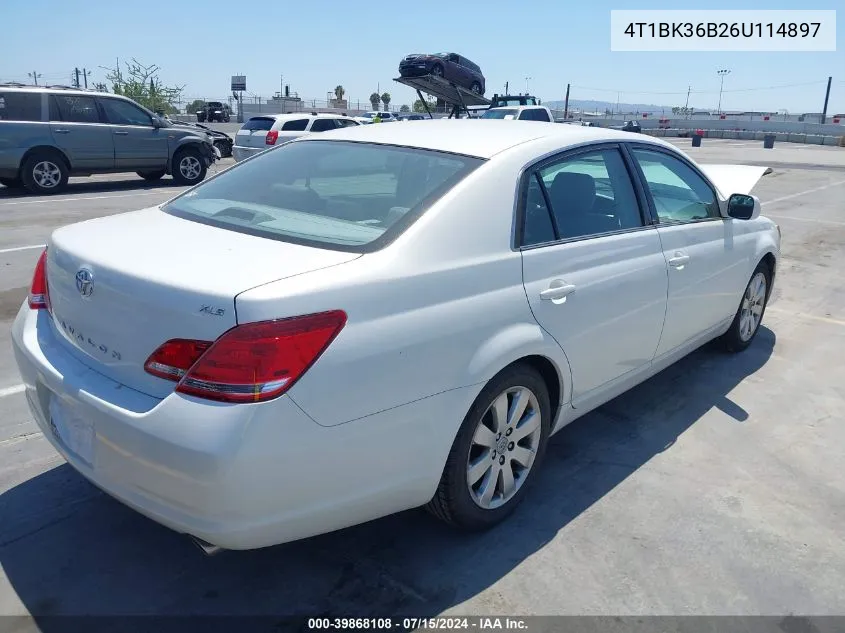 4T1BK36B26U114897 2006 Toyota Avalon Xls