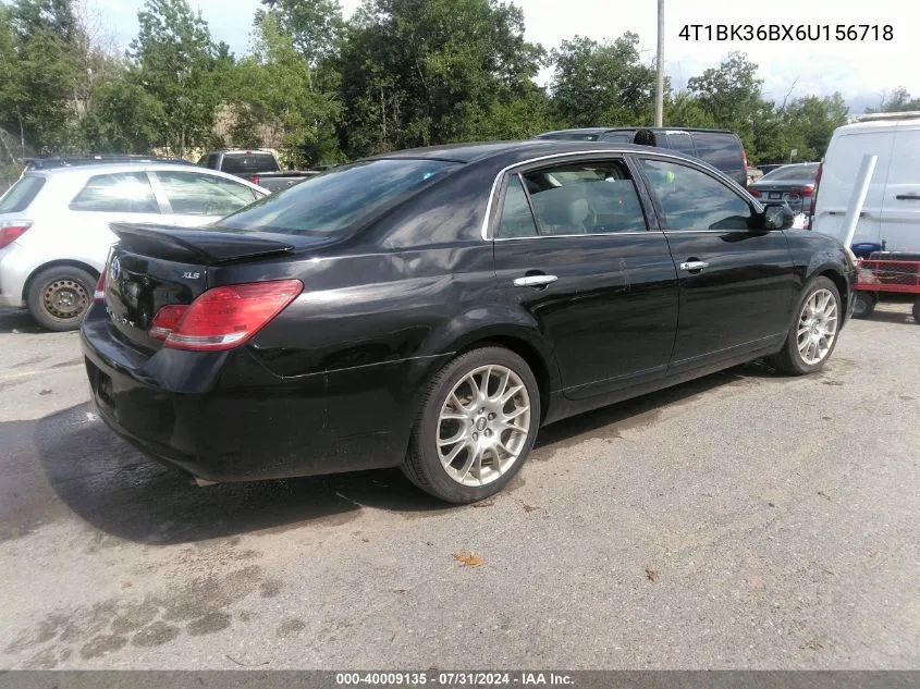 2006 Toyota Avalon Limited/Touring/Xl/Xls VIN: 4T1BK36BX6U156718 Lot: 40009135