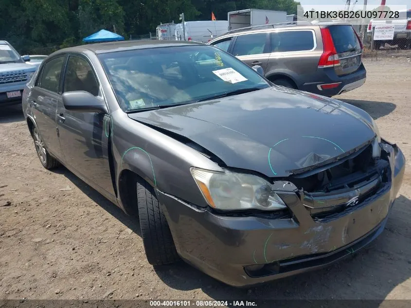 2006 Toyota Avalon Limited VIN: 4T1BK36B26U097728 Lot: 40016101