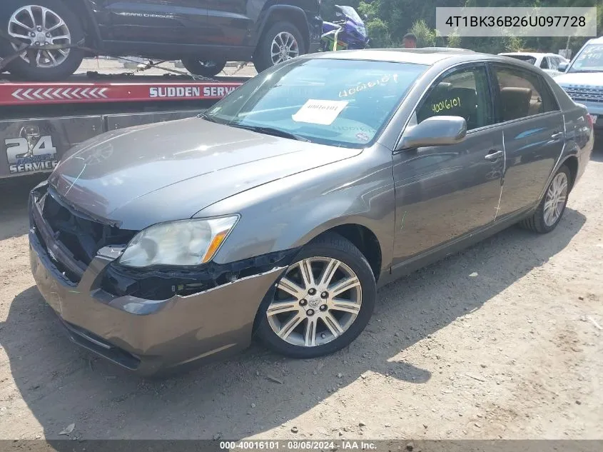 2006 Toyota Avalon Limited VIN: 4T1BK36B26U097728 Lot: 40016101