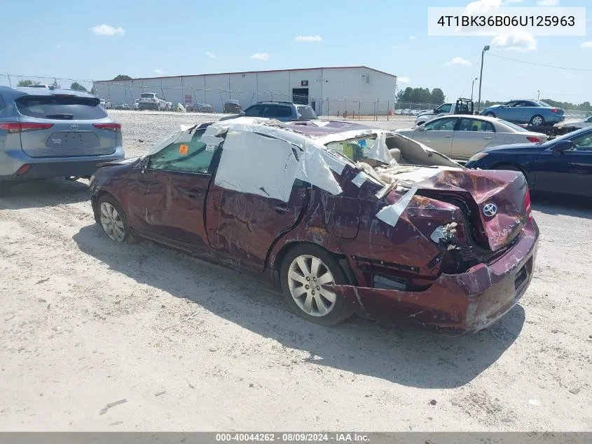 2006 Toyota Avalon Xls VIN: 4T1BK36B06U125963 Lot: 40044262