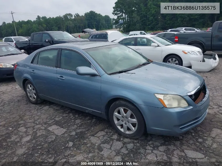 2006 Toyota Avalon Xl VIN: 4T1BK36B86U135575 Lot: 40091989