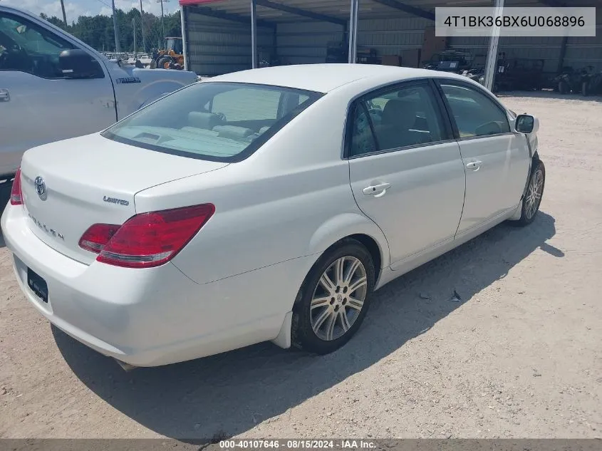 2006 Toyota Avalon Limited VIN: 4T1BK36BX6U068896 Lot: 40107646