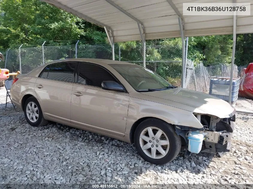 2006 Toyota Avalon Xl VIN: 4T1BK36B36U128758 Lot: 40115512