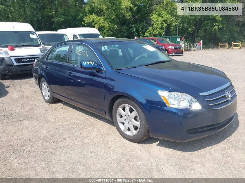 2006 Toyota Avalon Xl VIN: 4T1BK36B86U084580 Lot: 40131091