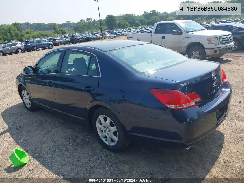 2006 Toyota Avalon Xl VIN: 4T1BK36B86U084580 Lot: 40131091