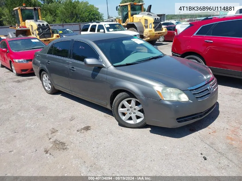 2006 Toyota Avalon Xl VIN: 4T1BK36B96U114881 Lot: 40134094