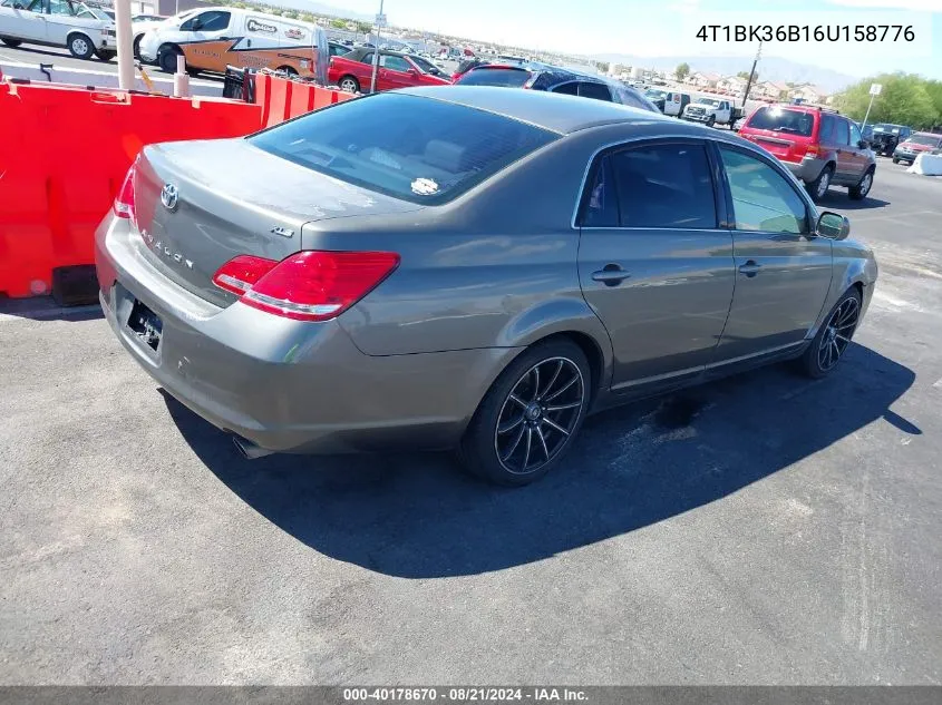 2006 Toyota Avalon Xls VIN: 4T1BK36B16U158776 Lot: 40178670