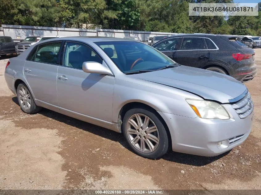 2006 Toyota Avalon Limited VIN: 4T1BK36B46U081871 Lot: 40226188