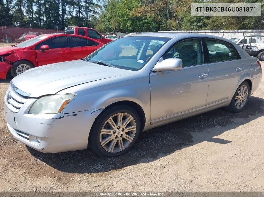 2006 Toyota Avalon Limited VIN: 4T1BK36B46U081871 Lot: 40226188