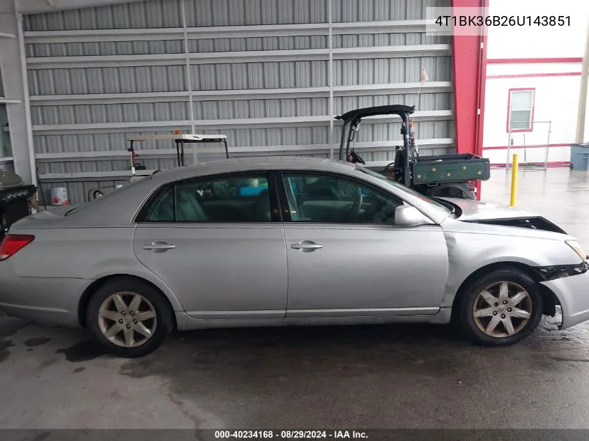 4T1BK36B26U143851 2006 Toyota Avalon Xl