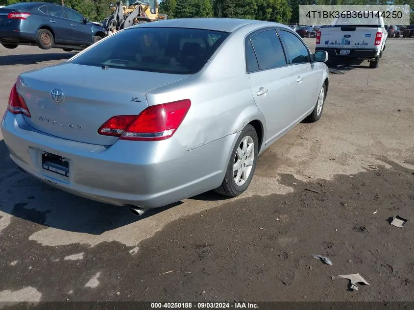 2006 Toyota Avalon Xl VIN: 4T1BK36B36U144250 Lot: 40250188