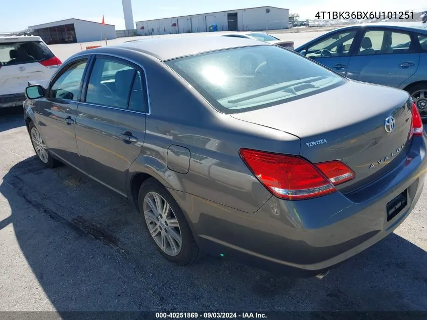 2006 Toyota Avalon Limited VIN: 4T1BK36BX6U101251 Lot: 40251869