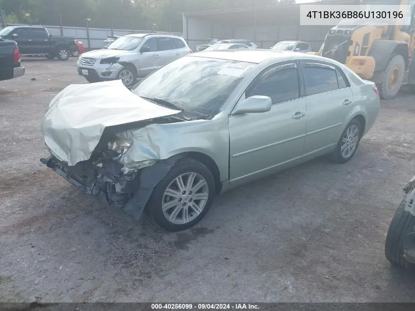 2006 Toyota Avalon Xl/Xls/Touring/Limited VIN: 4T1BK36B86U130196 Lot: 40256099