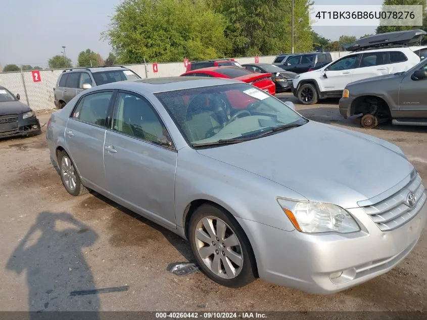 2006 Toyota Avalon Xls VIN: 4T1BK36B86U078276 Lot: 40260442