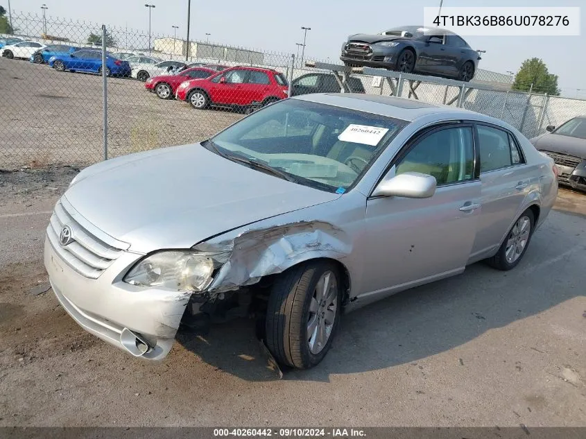 2006 Toyota Avalon Xls VIN: 4T1BK36B86U078276 Lot: 40260442