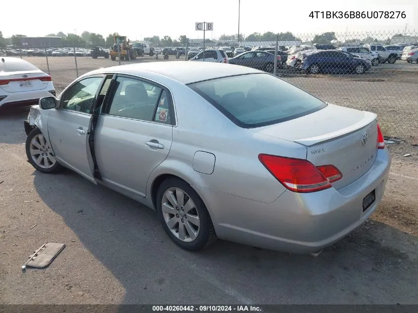 4T1BK36B86U078276 2006 Toyota Avalon Xls